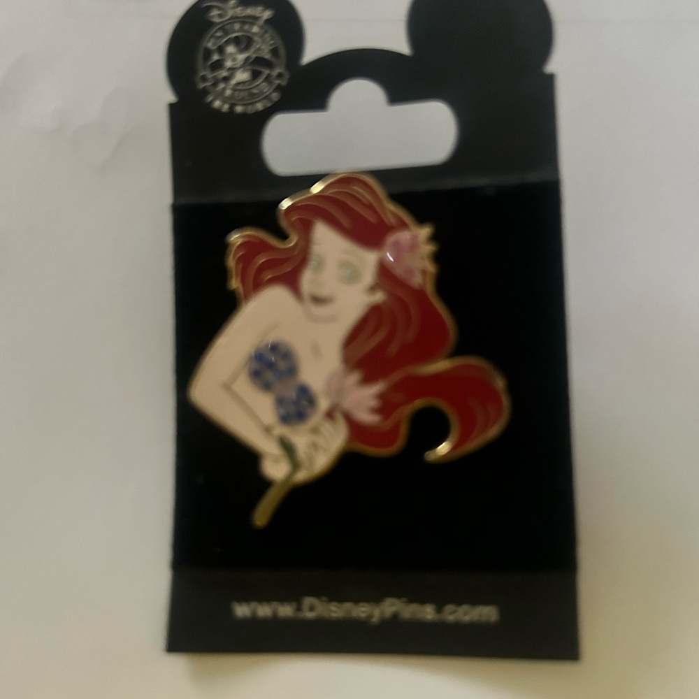 Disney Ariel Brooch - Red, Gold, and Blue Vtg new on card
